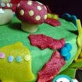 Tarta de chocolate y mazapán