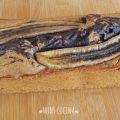 Pan de plátano marmolado