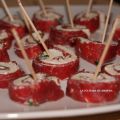 BROCHETA DE CARPACCIO CON CEBOLLINO