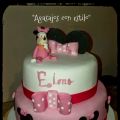 Tarta bebe Minnie para Elena