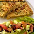 Tortilla de calabacín y queso de cabra