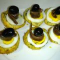 CANAPÉ SENCILLO DE ANCHOA Y HUEVO