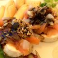 Canapés de mozarella y salmón