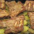 COSTILLA DE CERDO AL HORNO CON PATATAS