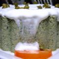 PUDDING DE MERLUZA, ESPINACAS Y BACON