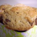scones de plátano y chocolate