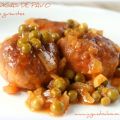 ALBÓNDIGAS DE PAVO con guisantes
