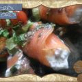 ROLLITOS DE SALMON AHUMADO CON CREMA DE QUESO
