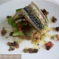 Ensalada de cous-cous y verat en escabeche