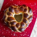 Corazón de brioche para San Valentín