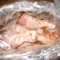 Jamoncitos de pollo en bolsa al ajo-limón