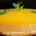 Pastel de requesón y mango