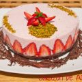 TARTA MOUSSE DE FRESA Y CHOCOLATE