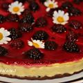 TARTA DE QUESO BATIDO CON MORAS