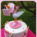 Tarta para el Bautizo de Carla y galletas Minnie