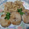 Merluza a la plancha con revuelto de huevos y[...]