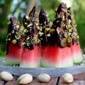 SANDÍA CON CHOCOLATE Y PISTACHOS