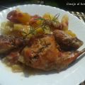 Conejo asado al horno