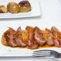 Magret de pato a la mandarina