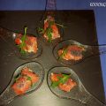 Rollitos de salmón con crema de queso al Pedro[...]