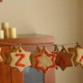 Guirnalda de galletas para decorar la navidad
