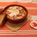 HUEVOS AL HORNO CON VERDURAS Y QUESO MOZZARELLA