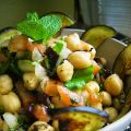 ENSALADA DE GARBANZOS, BERENJENA Y MENTA