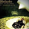 Helado de platano y chocolate