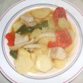 Guiso de patatas con calamares y atún