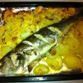 Lubina al horno con patatas