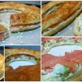 Rosca de hojaldre con salmón
