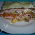 Lasagna de berenjenas, jamón y queso