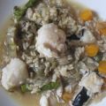Caldoso de verduras con merluza