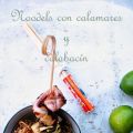 Noodels con calamares y calabacín