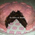 Torta de chocolate con crema de marshmallow