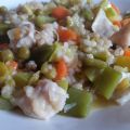 ARROZ CON PELLIZCOS DE POLLO Y VERDURAS