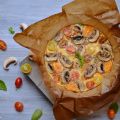 Frittata de cherries y portobellos