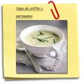 Sopa de coliflor y parmesano