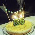 Tarta de yogur y kiwi