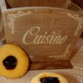 Galletas de naranja con confitura de arándanos