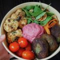 Bowl de falafel y hummus