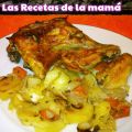 Receta de Pollo al horno con vino blanco