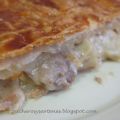 Hojaldre de pollo y champiñones