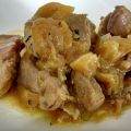 Guiso de pavo con manzana