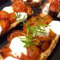 Bruschetta de tomate y mozarella