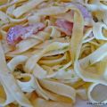 Tagliatelle con beicon.