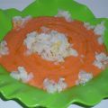 SALMOREJO CORDOBÉS CON GUARNICION DE BACALAO
