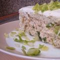 PASTEL DE ENSALADA CON POLLO Y ATÚN