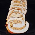 Rollitos de pechuga de pavo con nueces y peras
