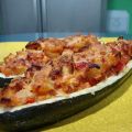 Calabacin relleno de pollo